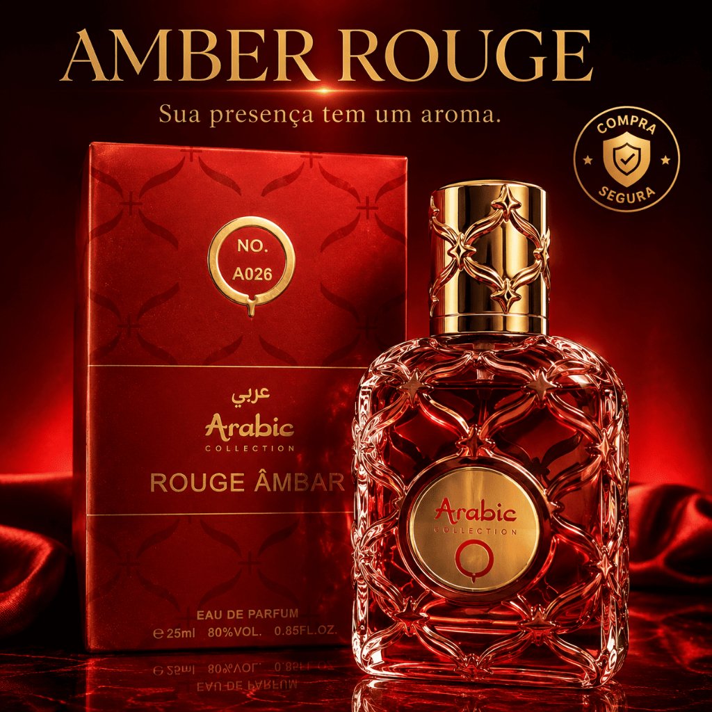 Perfume Árabe Rouge Âmbar A026 25ml Eau de Parfum Unissex